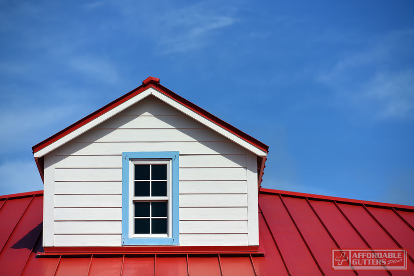 A Close Up of a Red Standing Seam Metal Roof.