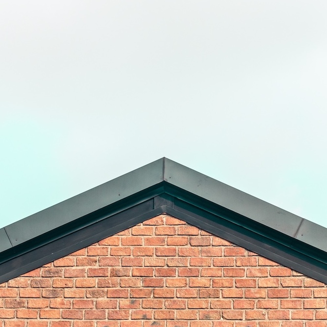 The fascia on a residential home