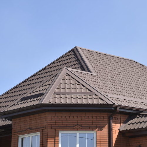 A House with Metal Roofing.