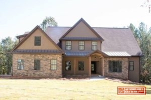 Metal Roof Accent Along A Home's Porch