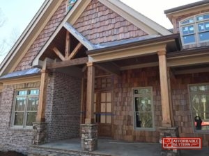 Rain Gutters On Wood Home